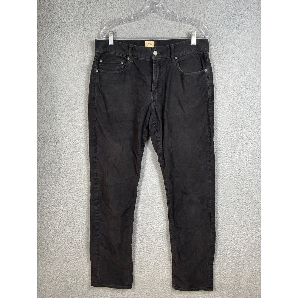 J. Crew Mens Size W33 L32 Style 484 Black Corduroy Pants